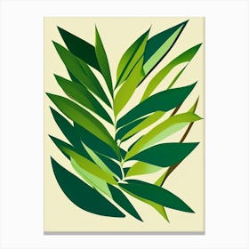 Summer Savory Leaf Vibrant Inspired 1 Canvas Print