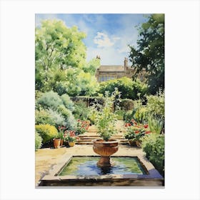 Hidcote Manor Garden Watercolour 3 Canvas Print