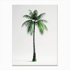Palm Tree Pixel Illustration 3 Canvas Print