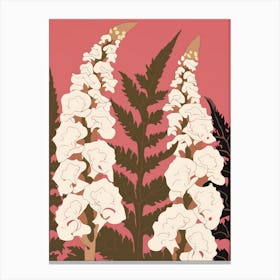 Foxgloves Flower Big Bold Illustration 1 Canvas Print