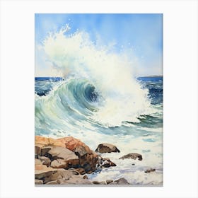 Wave Hill Usa Watercolour Painting  Canvas Print