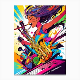 Jazz Music Poster Canvas Print