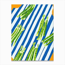 Asparagus Summer Illustration 4 Canvas Print