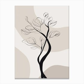 Tree Line Art Abstract 7 Canvas Print