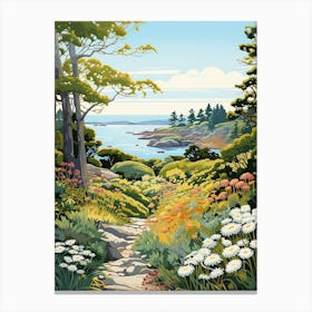 Coastal Maine Botanical Gardens Usa Illustration Canvas Print