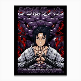 Sasuke Anime Poster Canvas Print