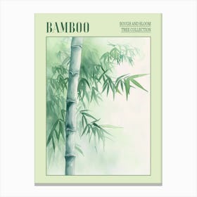 Bamboo Tree Atmospheric Watercolour Painting 3 Poster Canvas Print
