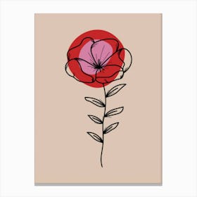 Flower Drawing Canvas Print