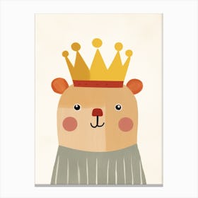 Little Guinea Pig 2 Wearing A Crown Canvas Print