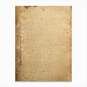 Antique Paper Exhibiting A Rustic Pattern Aged Sepia Tones With Gentle Creases And Worn Edges Hint (1) Canvas Print