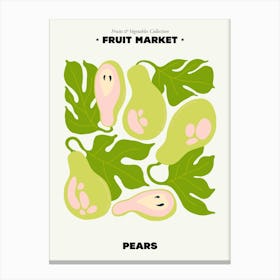 The Fruit Market Pears Illustration Maximalist Canvas Print