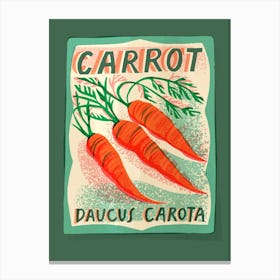 Carrot Seed Packet Canvas Print