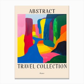 Abstract Travel Collection Poster Kosovo 4 Canvas Print