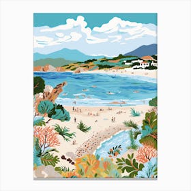 Elafonisi Beach, Crete, Greece, Matisse And Rousseau Style 1 Canvas Print