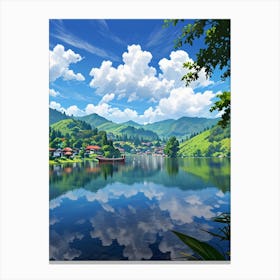 Lake Hd Wallpaper Canvas Print