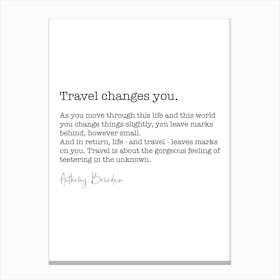 Travel Quote Canvas Print