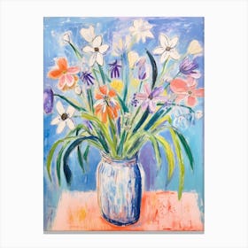 Flower Painting Fauvist Style Bluebell 1 Canvas Print