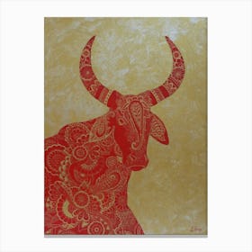 Goldene Kuh Canvas Print