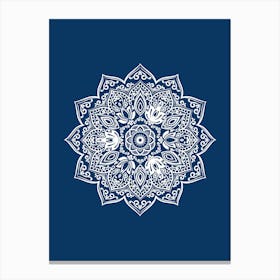 Navy Mandala No 175b Canvas Print