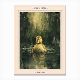 Cute Brushstrokes Ducklings 3 Poster Canvas Print