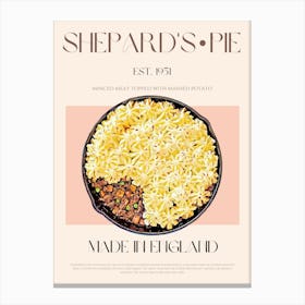 Shepherd's Pie Mid Century Canvas Print