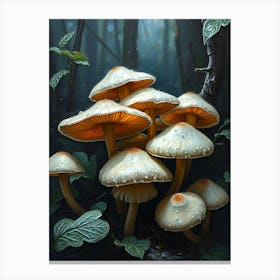 Mushrooms In The Forest 7 Canvas Print