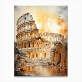 Timeless Triumph: The Colosseum's Rome Horizon Canvas Print