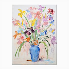 Flower Painting Fauvist Style Iris 3 Canvas Print