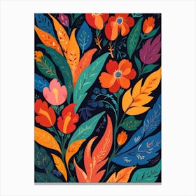 Colorful Floral Painting Canvas Print