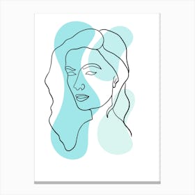 Woman'S Face Canvas Print