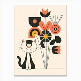 Cat In A Vase Canvas Print