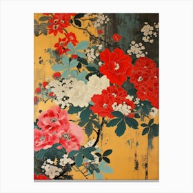 Hokusai  Great Japan Floral Japanese 16 Canvas Print