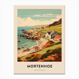 Devon Vintage Travel Poster Mortenhoe 2 Canvas Print