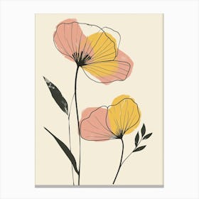 Burlington Flower Market Boho Minimalist Style Canvas Print