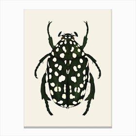 Green Beetle Canvas Print