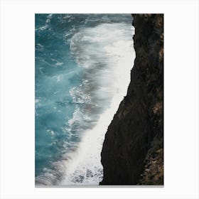 Ocean Fury Cape Verde S Cliffs And Breaking Waves Canvas Print