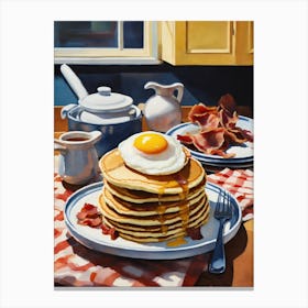 Pancakes And Bacon Canvas Print
