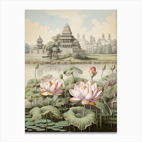 Lotus Victorian Style 3 Canvas Print