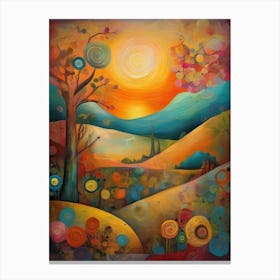 Sunset In The Valley 3 Canvas Print