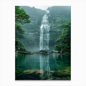 Waterfall In A Forest Canvas Print