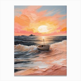 Boat In The Sea Canvas Print Canvas Print