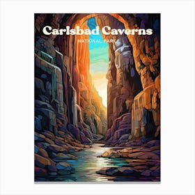 Carlsbad Caverns New Mexico Hiking Travel Art Canvas Print