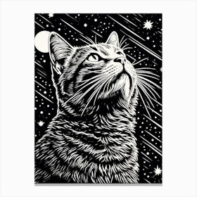 Celestial Catnap, Psychedelic Cats series Canvas Print