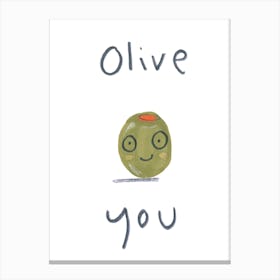 Olive You 1 Canvas Print