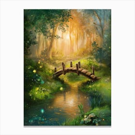 Fairy Bridge In The Forest Canvas Print