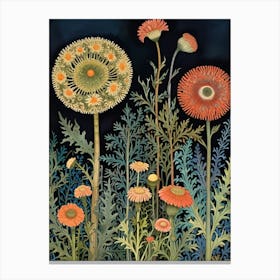 William Morris Dahlias Canvas Print