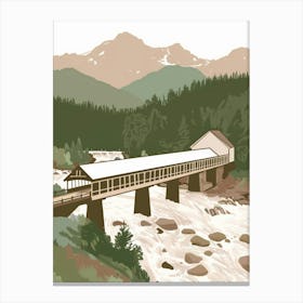 Covered Bridge Canvas Print