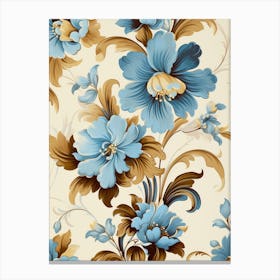 Wallpaper Floral Pattern Canvas Print