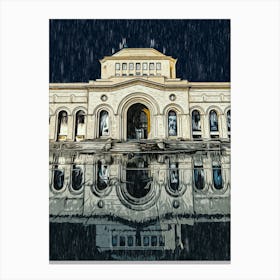 Building House Of Yerevan Armenia Canvas Print