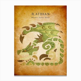 Rathian Vintage Canvas Print